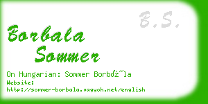 borbala sommer business card